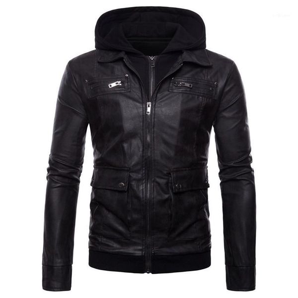 men's jackets men's men casual pu leather hooded fashion fake two-piece slim jacket coats for nice autumn winter m-4xl, Black;brown
men's jackets men's men casual pu leather hooded fashion fake two-piece slim jacket coats for nice autumn winter m-4xl, Black;brown