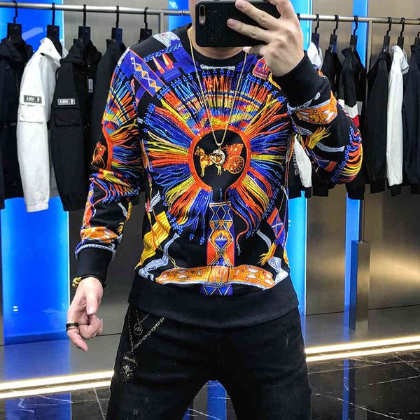 hoodies european station autumn custom craft handicraft printing crew neck sweater trend, Black
hoodies european station autumn custom craft handicraft printing crew neck sweater trend, Black