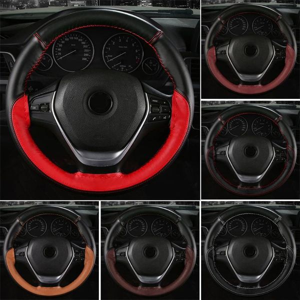 steering wheel covers first layer cowhide genuine leather 38cm car auto cover diy color-blocking hand-sewn
steering wheel covers first layer cowhide genuine leather 38cm car auto cover diy color-blocking hand-sewn