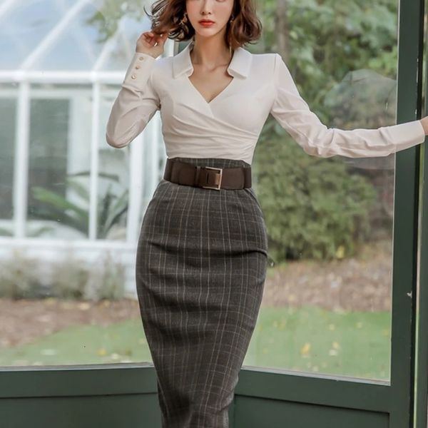 work dresses korean version of the latest office lady cross v-neck pleated high waist plaid slim dress 0ltc, White;black
work dresses korean version of the latest office lady cross v-neck pleated high waist plaid slim dress 0ltc, White;black