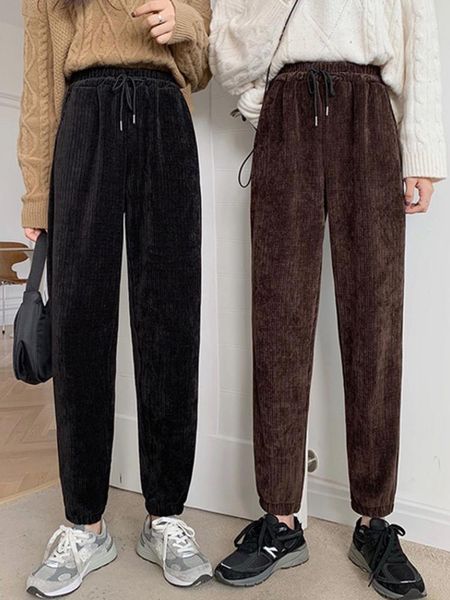 women's pants & capris black high waisted slim and thickened casual corset fall / winter 2021 versatile harem ins, Black;white
women's pants & capris black high waisted slim and thickened casual corset fall / winter 2021 versatile harem ins, Black;white