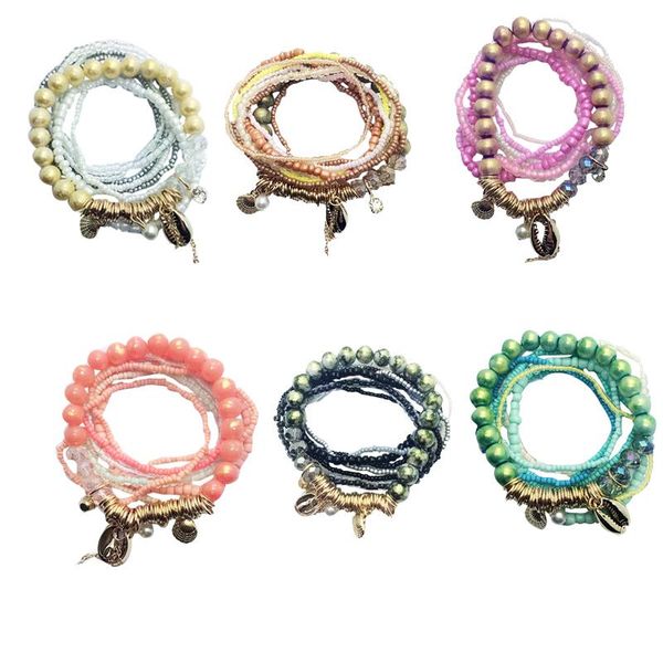 charm bracelets multicolor 2021 fashion crystal beads boho femme shell conch friendship & bangles for women jewelry gift, Golden;silver
charm bracelets multicolor 2021 fashion crystal beads boho femme shell conch friendship & bangles for women jewelry gift, Golden;silver