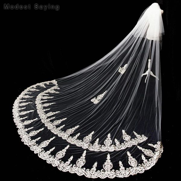 bridal veils luxury ivory 3m cathedral wedding lace 2021 with comb 2 layers shiny rhinestone sequined accessories, Black
bridal veils luxury ivory 3m cathedral wedding lace 2021 with comb 2 layers shiny rhinestone sequined accessories, Black