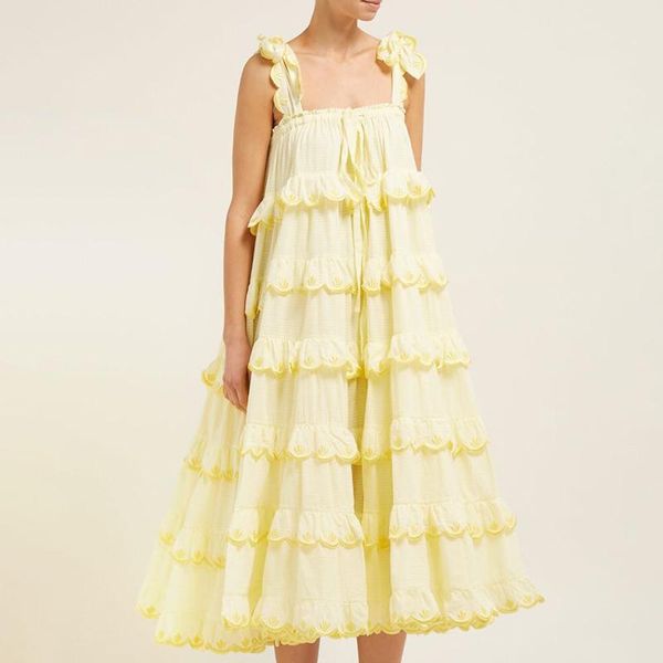 casual dresses strapless off shoulder oversized ruffles midi elegant beach style sleeveless woman dress 2021 summer fashion vestidos, Black;gray
casual dresses strapless off shoulder oversized ruffles midi elegant beach style sleeveless woman dress 2021 summer fashion vestidos, Black;gray