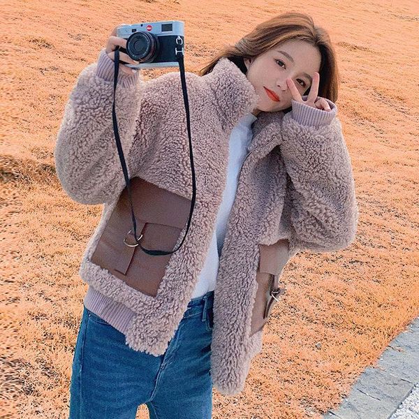 women's fur & faux women 2021 winter fashion teddy bear coat female casual loose plush jacket zipper warm outwear ladies lamb coats d42, Black
women's fur & faux women 2021 winter fashion teddy bear coat female casual loose plush jacket zipper warm outwear ladies lamb coats d42, Black