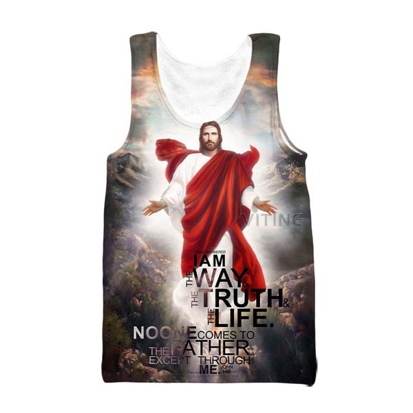 men' tank fashion vest 3d print premium christian jesus sleeveless men women custom v25, White;black
men' tank fashion vest 3d print premium christian jesus sleeveless men women custom v25, White;black