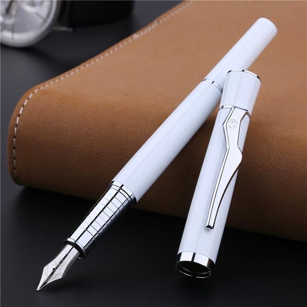 fountain pens pimio fine nib pen 0.5mm ink silver curved clip metal white blue with original gift box for women
fountain pens pimio fine nib pen 0.5mm ink silver curved clip metal white blue with original gift box for women