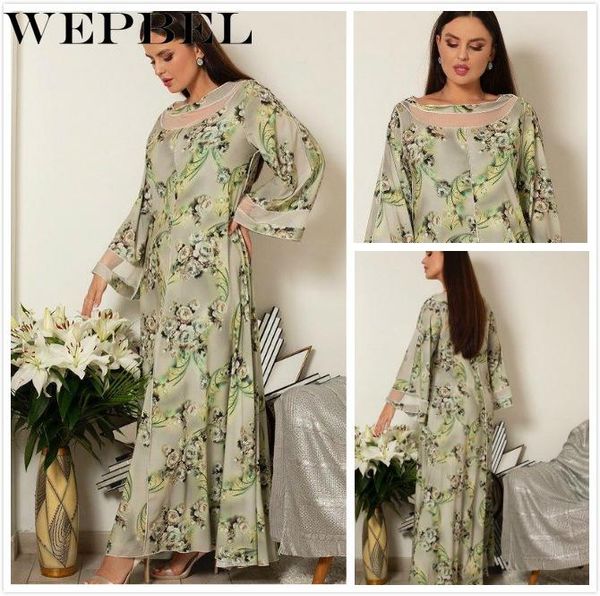 ethnic clothing wepbel women's casual mesh stitching dress muslim fashion long sleeve o-neck floral print robe, Red
ethnic clothing wepbel women's casual mesh stitching dress muslim fashion long sleeve o-neck floral print robe, Red