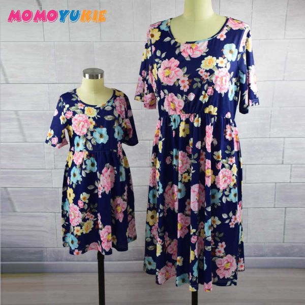 mother daughter dresses family matching clothes floral print pleated evening outfit baby giral and mom vintage maxi dress 210713, Blue
mother daughter dresses family matching clothes floral print pleated evening outfit baby giral and mom vintage maxi dress 210713, Blue
