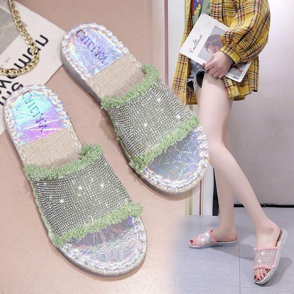 summer style tassel flat-bottom slippers women korean version of rhinestone casual wear, Black
summer style tassel flat-bottom slippers women korean version of rhinestone casual wear, Black
