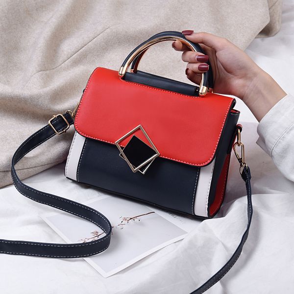 2021 women's net red fashion color contrast versatile single shoulder messenger bag niche handbag
2021 women's net red fashion color contrast versatile single shoulder messenger bag niche handbag