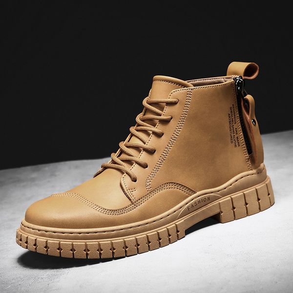 retro man ankle boots outdoor shoes pu leather martin boots for men work boots, Black
retro man ankle boots outdoor shoes pu leather martin boots for men work boots, Black
