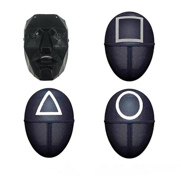 squid game black mask cosplay round six square circle triangle plastic helmet masks halloween masquerade party costume props
squid game black mask cosplay round six square circle triangle plastic helmet masks halloween masquerade party costume props