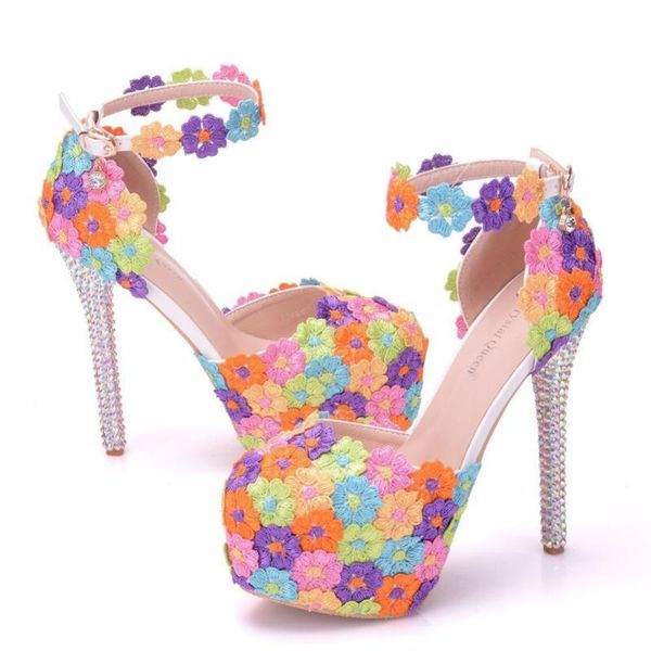 wedding bridal shoes sandals colorful lace floral high heels 14cm beautiful formal dress appliqued dinner party prom pumps, Black
wedding bridal shoes sandals colorful lace floral high heels 14cm beautiful formal dress appliqued dinner party prom pumps, Black