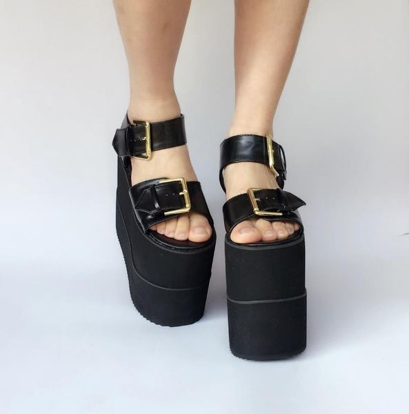 princess sweet lolita shoes harajuku thick floor muffin sandals super high heel concert thin leg simple an1242, Black
princess sweet lolita shoes harajuku thick floor muffin sandals super high heel concert thin leg simple an1242, Black
