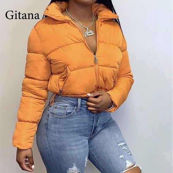 women's down & parkas gitana autumn winter short puffer women jacket y2k zipper solid coat warm casual streetwear outfits 2021, Black
women's down & parkas gitana autumn winter short puffer women jacket y2k zipper solid coat warm casual streetwear outfits 2021, Black