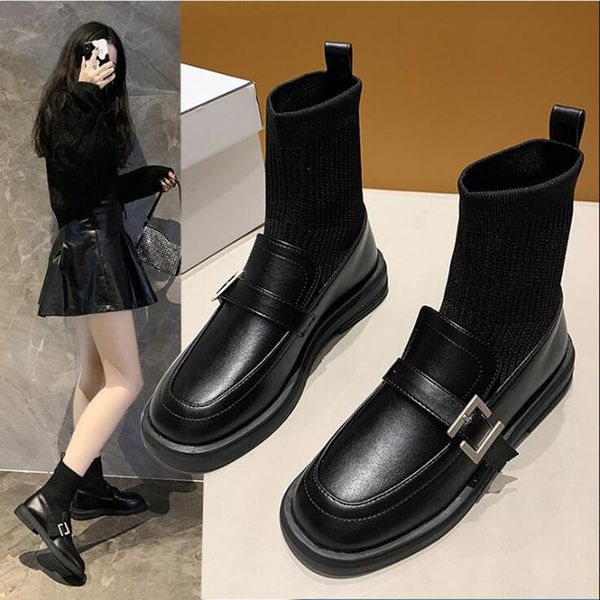 boots ankle flat elastic socks short women shoes woman fashion pu retro 2021 autumn d559, Black
boots ankle flat elastic socks short women shoes woman fashion pu retro 2021 autumn d559, Black
