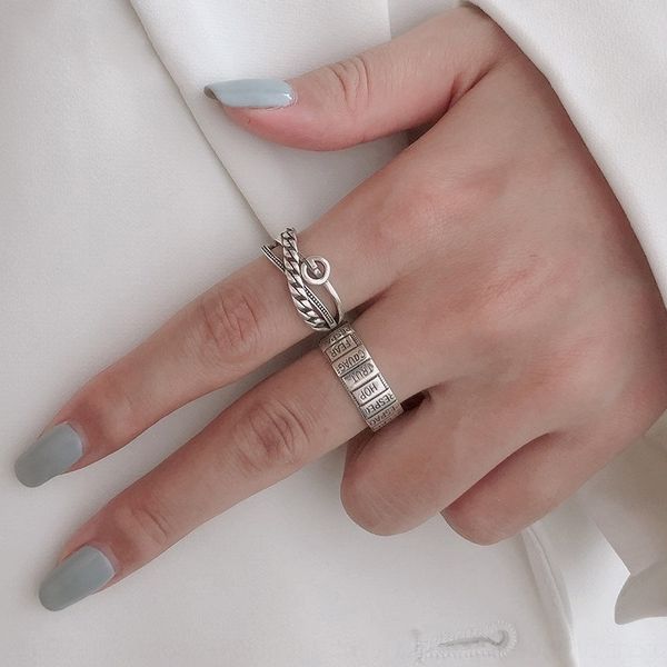 zk3 thai women's simple s925 personalized cross knitting letter band rings open index silver silver finger ring
zk3 thai women's simple s925 personalized cross knitting letter band rings open index silver silver finger ring