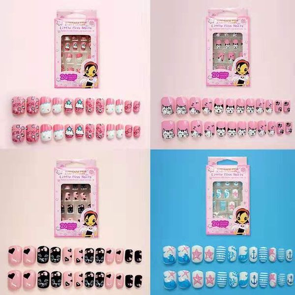 nail art kits 24 pieces/box children's fake nails finished paste directly with cute student
nail art kits 24 pieces/box children's fake nails finished paste directly with cute student
