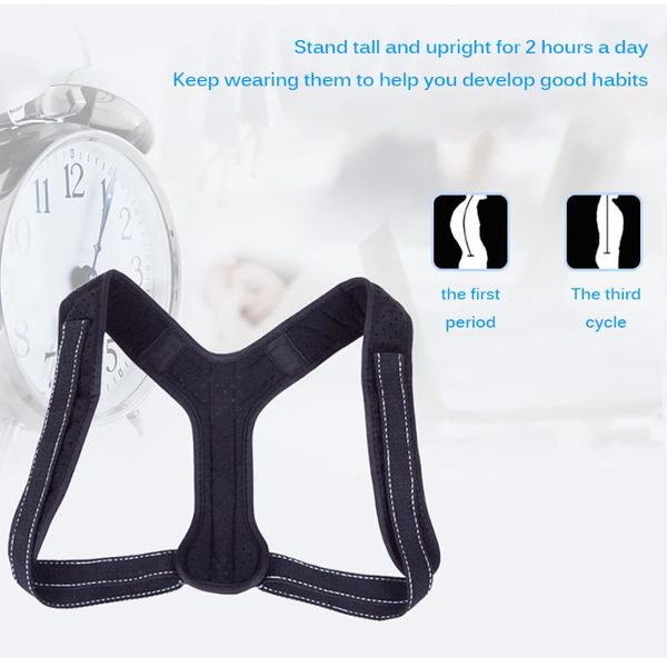 posture corrector back support adjustable practical breathable man woman clavicle spine shoulder lumbar correction, Black;blue
posture corrector back support adjustable practical breathable man woman clavicle spine shoulder lumbar correction, Black;blue