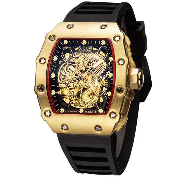 wristwatches 6.11 brand dragon automatic mechanical watch men hip hop tourbillon watches silicone male tonneau clock hombre relogio masculin, Slivery;brown
wristwatches 6.11 brand dragon automatic mechanical watch men hip hop tourbillon watches silicone male tonneau clock hombre relogio masculin, Slivery;brown