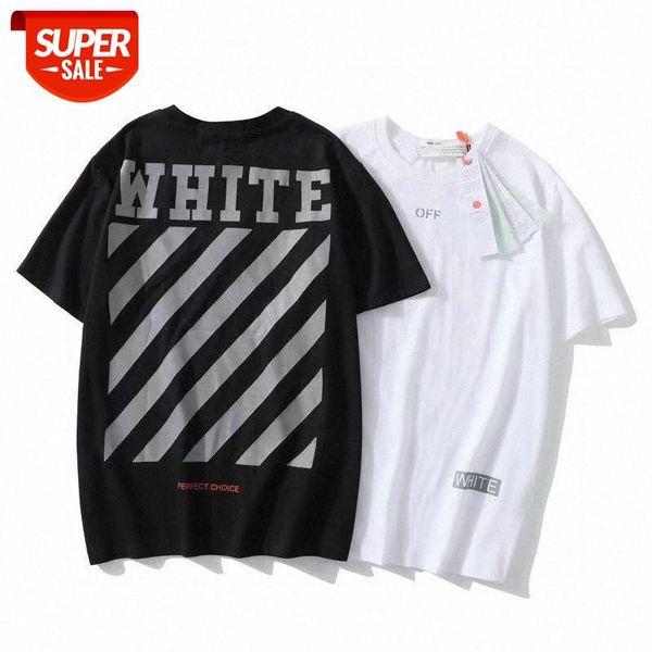 brand reflective stripes arrow round neck short sleeve #gj0t, White;black 
brand reflective stripes arrow round neck short sleeve #gj0t, White;black