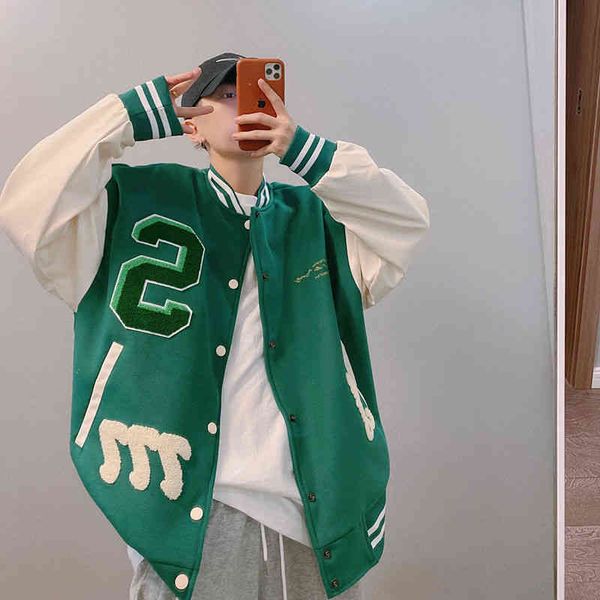 mens fashion clothing trends strewear new style pu leather stitching embroidery baseball uniform female bomber et, Black
mens fashion clothing trends strewear new style pu leather stitching embroidery baseball uniform female bomber et, Black