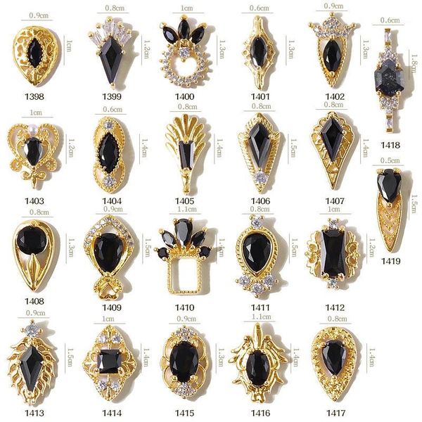 pcs charm black zircon 3d nail art decorations luxury shiny diamond style crystal jewelry manicure design accessories1, Silver;gold
pcs charm black zircon 3d nail art decorations luxury shiny diamond style crystal jewelry manicure design accessories1, Silver;gold