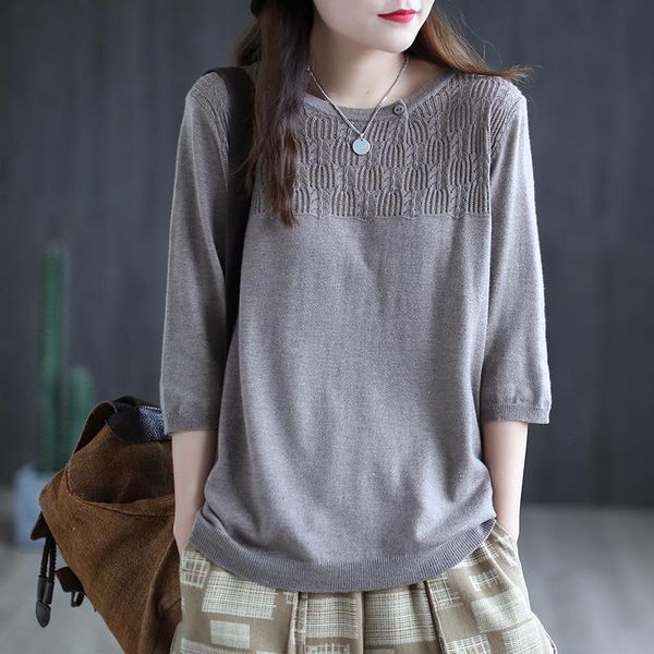 women's sweaters plus size o-neck knit wear tshirt 2021 summer autumn patchwork knitted pullovers oversize half sleeve argyle lady, White;black
women's sweaters plus size o-neck knit wear tshirt 2021 summer autumn patchwork knitted pullovers oversize half sleeve argyle lady, White;black