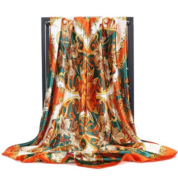 scarves 90cm square silk scarf women print hair neck hijab muslim female chiffon shawl wrap head muffler pareo fj402, Blue;gray
scarves 90cm square silk scarf women print hair neck hijab muslim female chiffon shawl wrap head muffler pareo fj402, Blue;gray