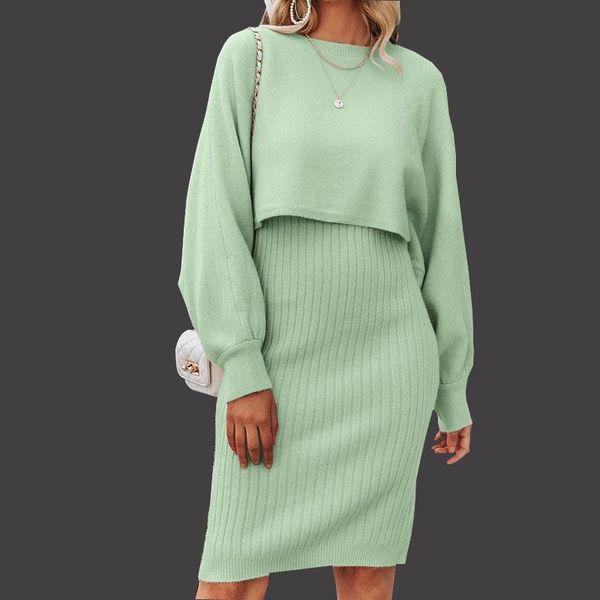 casual dresses 2021 chic green two-piece knitted dress sets women ladies suspender wrap bodycon and long sleeve crop smocks, Black;gray
casual dresses 2021 chic green two-piece knitted dress sets women ladies suspender wrap bodycon and long sleeve crop smocks, Black;gray