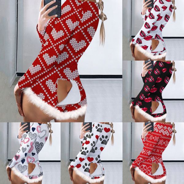 christmas and valentine's day women jumpsuits tracksuits button flap strip print pajama onesies nightwear long sleeved new cute rompers, Gray
christmas and valentine's day women jumpsuits tracksuits button flap strip print pajama onesies nightwear long sleeved new cute rompers, Gray