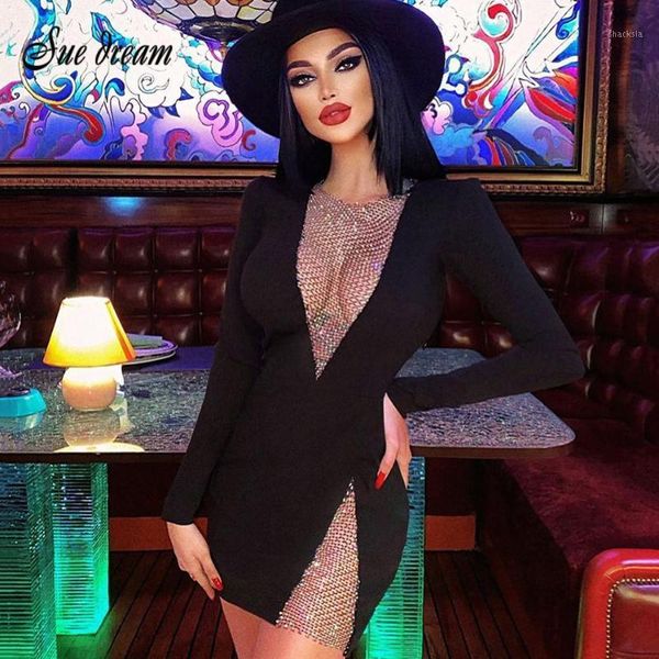summer women's v-neck mesh diamond long sleeve bodycon bandage dress fashion celebrity party vestido casual dresses, Black;gray
summer women's v-neck mesh diamond long sleeve bodycon bandage dress fashion celebrity party vestido casual dresses, Black;gray