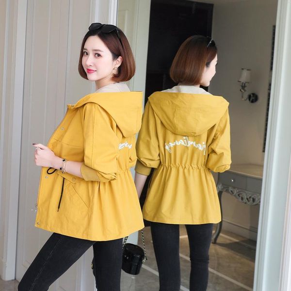 spring and autumn leisure short windbreaker for women women's trench coats, Tan;black
spring and autumn leisure short windbreaker for women women's trench coats, Tan;black