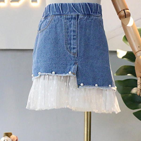 korean mesh splicing skirts kids girls pearls elastic summer children breathable pocket simplicity denim short skirt, Blue
korean mesh splicing skirts kids girls pearls elastic summer children breathable pocket simplicity denim short skirt, Blue