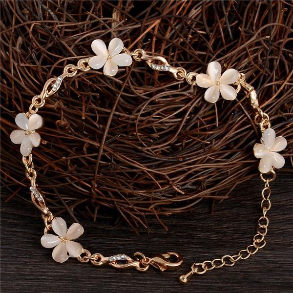 summer design sweet gem five flowers bracelets gold plating bangles for women bangle, Black
summer design sweet gem five flowers bracelets gold plating bangles for women bangle, Black