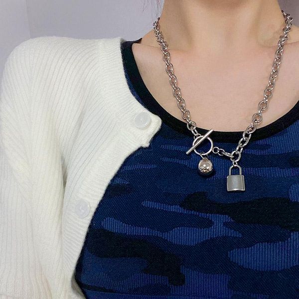 pendant necklaces fashion chain choker necklace for women vintage silver color metal lock women's female party jewelry accessories
pendant necklaces fashion chain choker necklace for women vintage silver color metal lock women's female party jewelry accessories