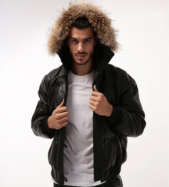 men's leather & faux avirex down real fur genuine men sheepskin black winter coat hooded bomber jacket
men's leather & faux avirex down real fur genuine men sheepskin black winter coat hooded bomber jacket