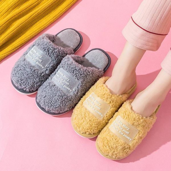 slippers style plush cotton women autumn and winter indoor home warmth thick-soled non-slip couple shoes men, Black
slippers style plush cotton women autumn and winter indoor home warmth thick-soled non-slip couple shoes men, Black