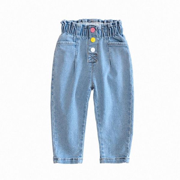 jeans 2021 kids girls trousers toddlers denim pants children fashion color buttons cotton for 1-7 years, Blue
jeans 2021 kids girls trousers toddlers denim pants children fashion color buttons cotton for 1-7 years, Blue