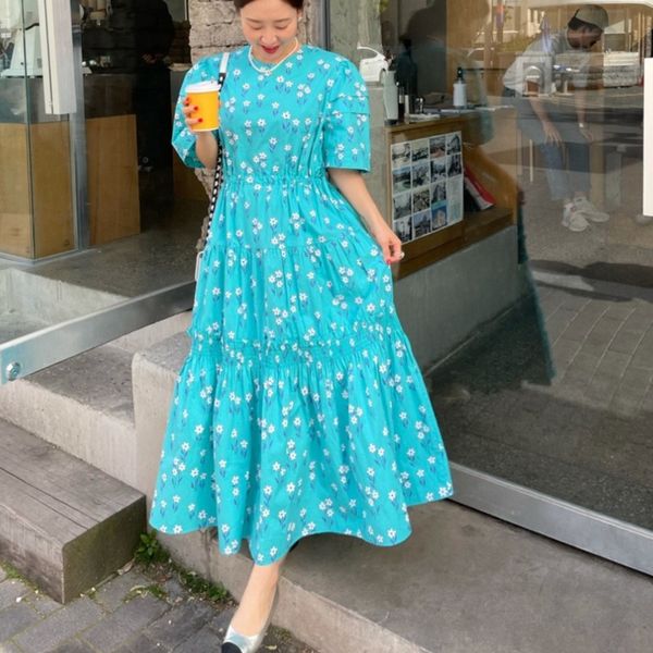 summer elegant temperament gentle green round neck ruffles floral drawstring puff sleeve robe dress women 16f1330 210510, Black;gray
summer elegant temperament gentle green round neck ruffles floral drawstring puff sleeve robe dress women 16f1330 210510, Black;gray