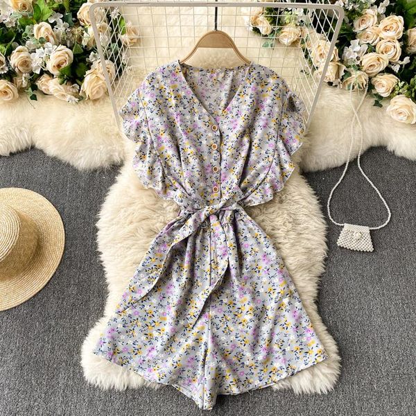 women's jumpsuits & rompers women bohemian floral korean v neck ruffles sleeve button jumpsuit summer casual wide leg print short, Black;white
women's jumpsuits & rompers women bohemian floral korean v neck ruffles sleeve button jumpsuit summer casual wide leg print short, Black;white