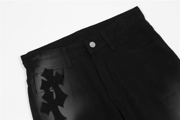 ch factory crosin cross jet printing jeans men's dark style slim straight capris street fashion brand casual pants, Black
ch factory crosin cross jet printing jeans men's dark style slim straight capris street fashion brand casual pants, Black
