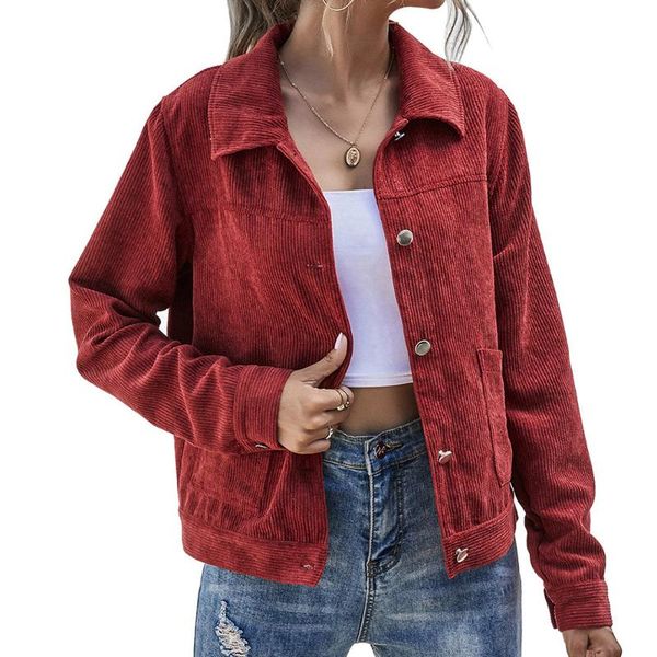 women's jackets casual women corduroy jacket long-sleeved single breasted outwear 2021 retro female lapel fall winter short coats slim, Black;brown
women's jackets casual women corduroy jacket long-sleeved single breasted outwear 2021 retro female lapel fall winter short coats slim, Black;brown