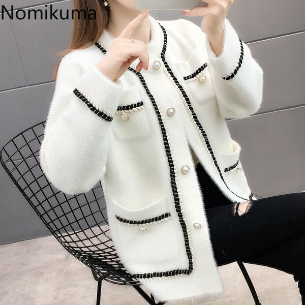 nomikuma elegant temperament cardigan women o neck long sleeve korean sweet sweater single breasted stylish coats 3d041 210514, White;black
nomikuma elegant temperament cardigan women o neck long sleeve korean sweet sweater single breasted stylish coats 3d041 210514, White;black