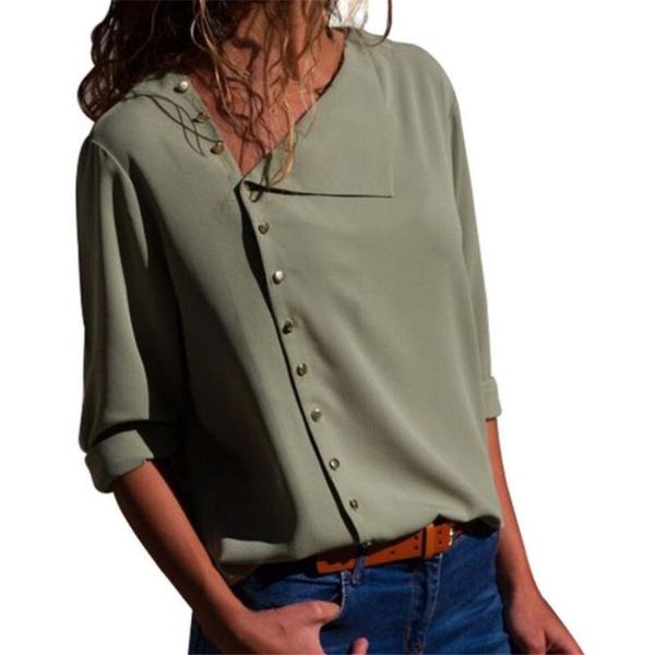 casual long sleeve blouse women shirt streetwear summer autumn ladies blouses side button irregular female office women's & shirts, White
casual long sleeve blouse women shirt streetwear summer autumn ladies blouses side button irregular female office women's & shirts, White