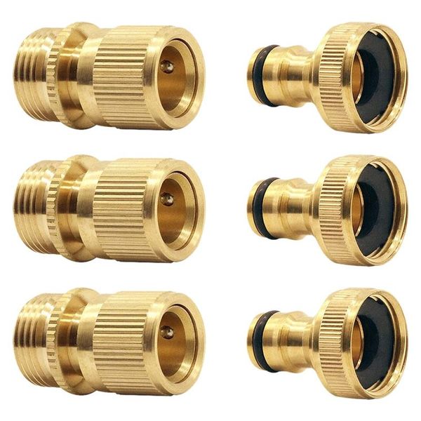 3sets garden hose quick connect 3/4 inch ght brass easy connector fitting male and female watering equipments
3sets garden hose quick connect 3/4 inch ght brass easy connector fitting male and female watering equipments