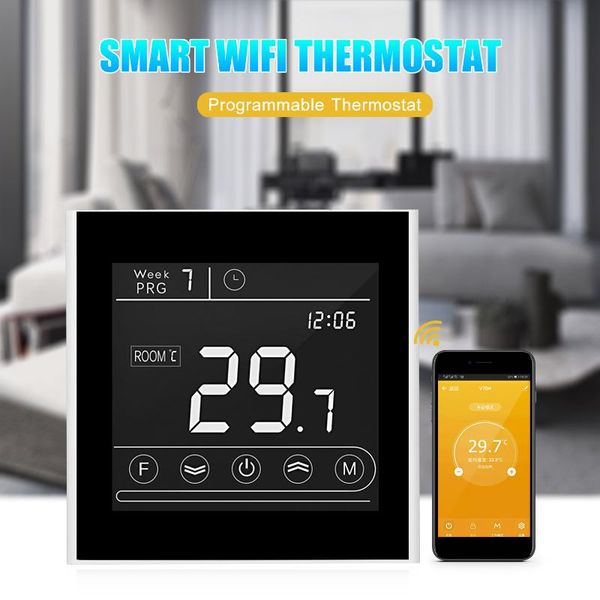 smart home control wifi thermostat programmable heating temperature controller led display touchscreen backlight remote
smart home control wifi thermostat programmable heating temperature controller led display touchscreen backlight remote
