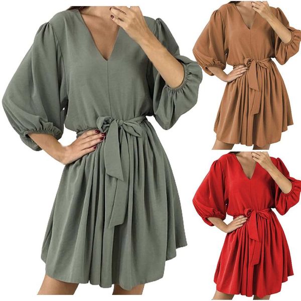 casual dresses european and american cross-border autumn digital print single-breasted v-neck seven-point sleeve dress with high waist, Black;gray
casual dresses european and american cross-border autumn digital print single-breasted v-neck seven-point sleeve dress with high waist, Black;gray