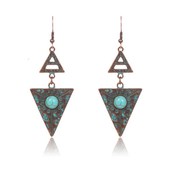 earring beautiful chine style fashion simple imitation copper geometry classic art earrings, Golden
earring beautiful chine style fashion simple imitation copper geometry classic art earrings, Golden